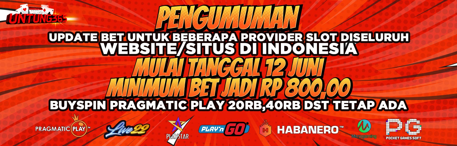 PENGUMUMAN UPDATE BET