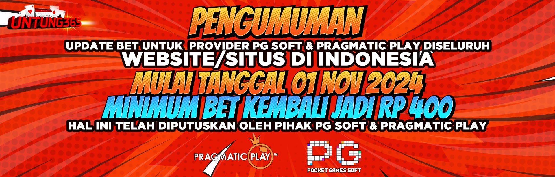 PENGUMUMAN UPDATE BET